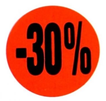 -30% Etiketten 3,2 cm rund lf-rot
